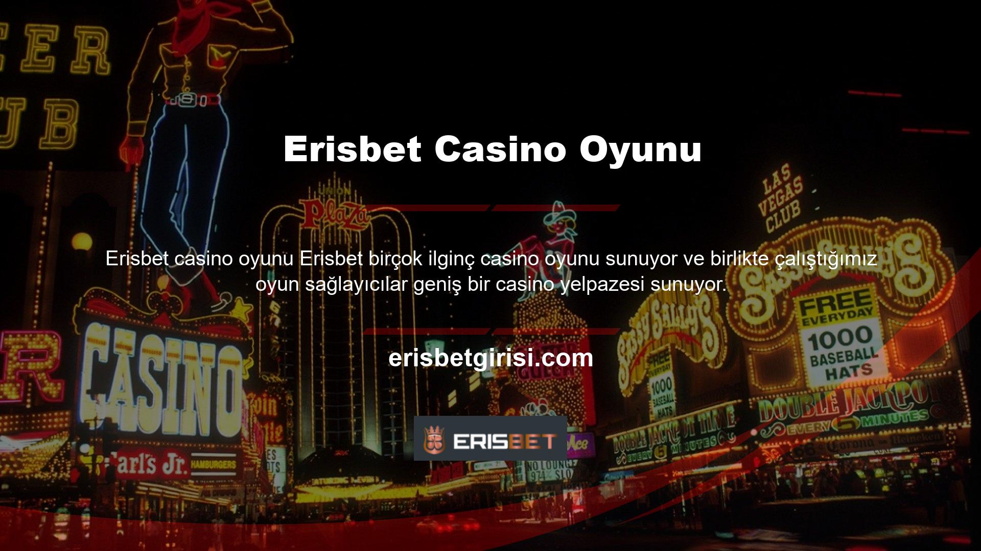 Benzer şekilde Erisbet dünyanın en profesyonel oyun sağlayıcılarıyla olan ortaklıkları da her açıdan güvenilir bir casino sistemi sağlamada kilit rol oynamaktadır